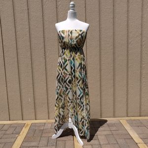 Charlotte Russe Strapless Maxi Dress w/ Leg Slit